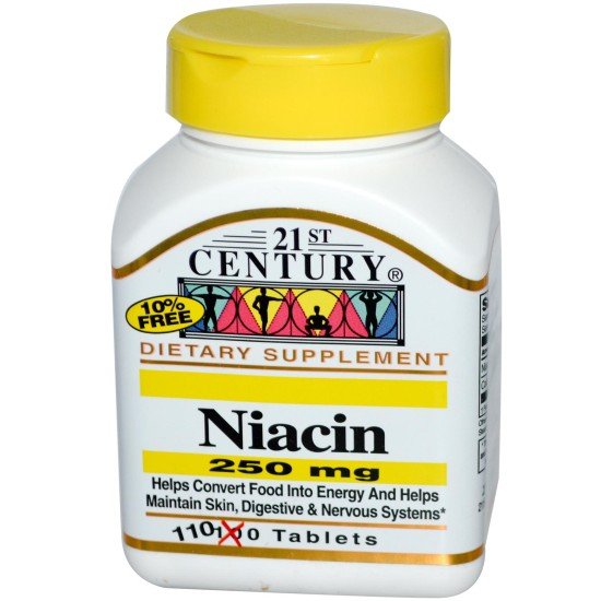 Ниацин (Витамин B-3) 250 мг 110 таблетки | 21st Century