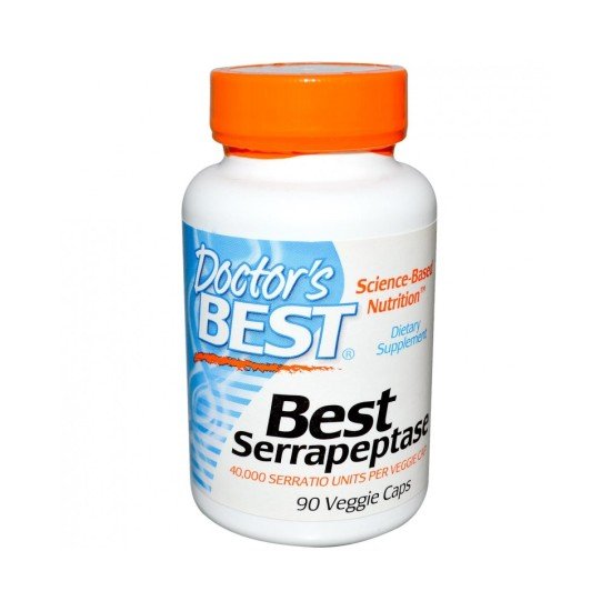 Серапептаза (Serrapeptase) 40 000 IU 90 капсули | Doctor's Best