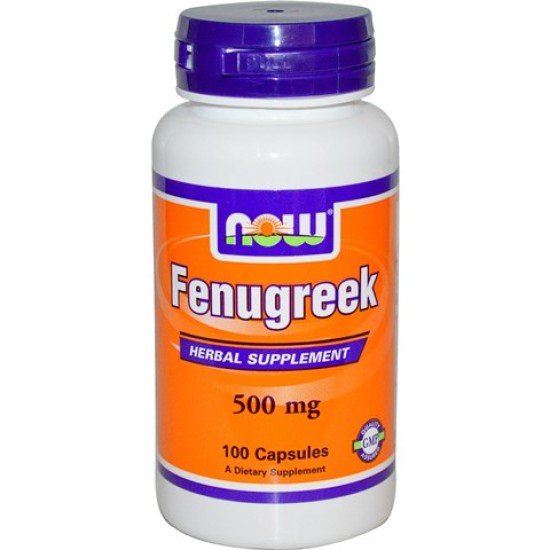 Фенугрийк (Сминдух) 500 мг 100 капсули | 50 дни | Now Foods 