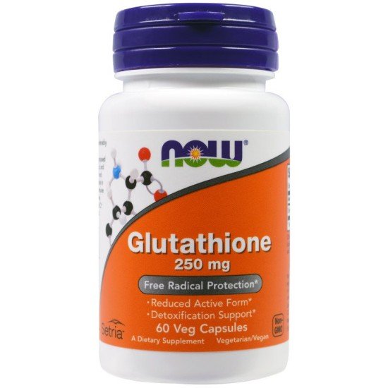 Глутатион (L-Glutathione) 250 мг 60 капсули | 60 дни | Now Foods БМ