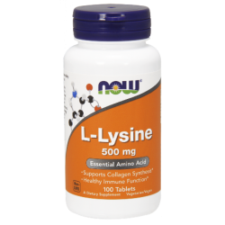 L-Lysine Лизин 500 мг 100/250 таблетки | Now Foods 