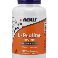 L-Proline 500 мг 120 капсули | Now Foods 
