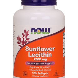 Sunflower Lecithin 1200 мг 100/200 дражета | Now Foods 