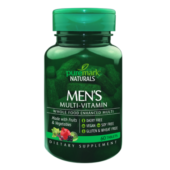 Men's Multi-vitamin Whole Food Enhanced 60 tablets | Puremark Naturals
